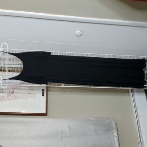 Black Maxi Dress with Ruffled Top Womans Size Small